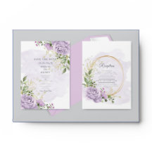 Romantic  Pink Floral Wedding Invitation Cards