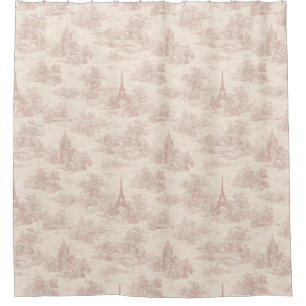 Romantic Pink French Toile Countryside Pattern (1)