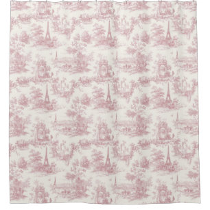 Romantic Pink French Toile Countryside Pattern (3)