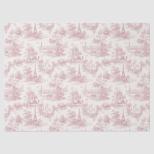 Romantic Pink French Toile Countryside Pattern (3) Tissue Paper