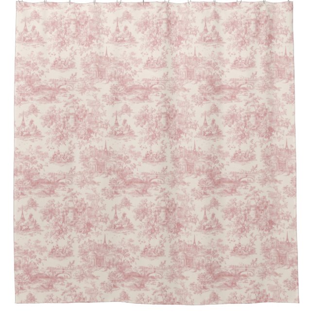 Romantic Pink French Toile Countryside Pattern (4) (Front)