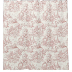 Romantic Pink French Toile Countryside Pattern (5)