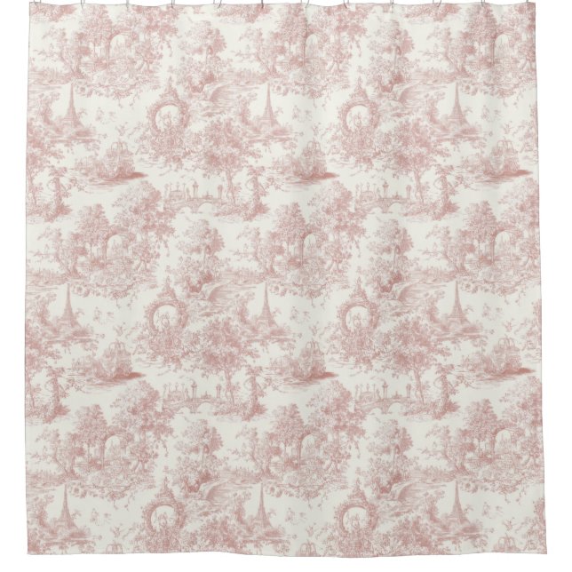 Romantic Pink French Toile Countryside Pattern (5) (Front)