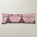 romantic pink french vintage paris eiffel tower body pillow<br><div class="desc">romantic pink french vintage eiffel tower paris home accessories. Destination wedding gifts.</div>