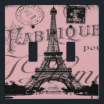 romantic pink french vintage paris eiffel tower light switch cover<br><div class="desc">romantic pink french vintage eiffel tower paris home accessories. Destination wedding gifts.</div>