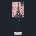 romantic pink french vintage paris eiffel tower table lamp<br><div class="desc">romantic pink french vintage eiffel tower paris home accessories. Destination wedding gifts.</div>