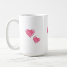 Romantic Pink Hearts Design - Scented Jar Candle
