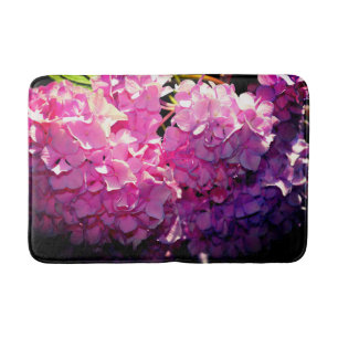 Romantic Pink Hydrangea Bath Mat