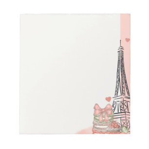 Romantic Pink Paris Theme Notepad