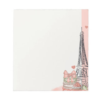 Romantic Pink Paris Theme  Notepad
