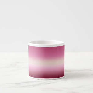 Romantic Pink & Pretty Ivory Cream Gradient Ombre Espresso Cup