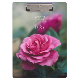 Romantic Pink Rose Clipboard