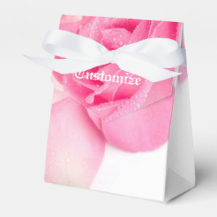 Romantic Pink Rose Pedals Favour Box