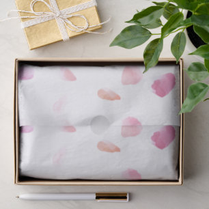 Romantic Pink Rose Petals Floral Bridal Shower Tissue Paper