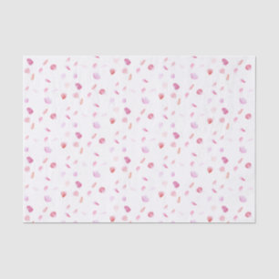 Romantic Pink Rose Petals Floral Bridal Shower Tissue Paper