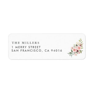 Romantic Pink Roses Wedding Address