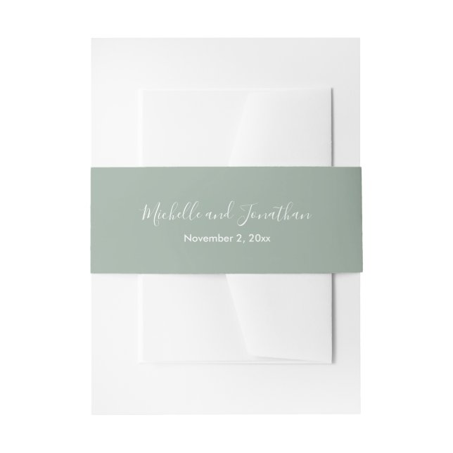 Romantic Pink Roses Wedding  Invitation Belly Band (Front Example)