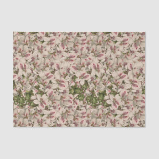 Romantic pink vintage lily Watercolor stylish Tissue Paper