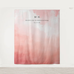 Romantic Pink Watercolor Gradient Tapestry