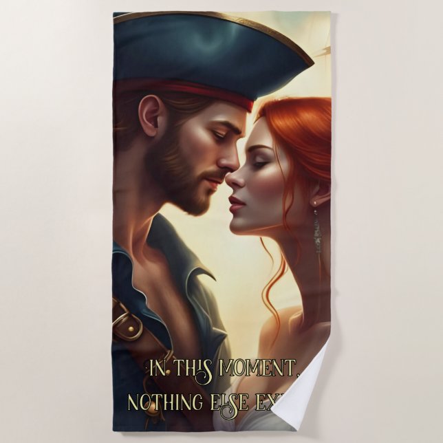 Romantic Pirate Couple  – In This Moment Beach Towel (Front)