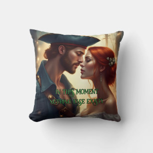 Romantic Pirate Couple – In This Moment, Nothing Throw Pillow