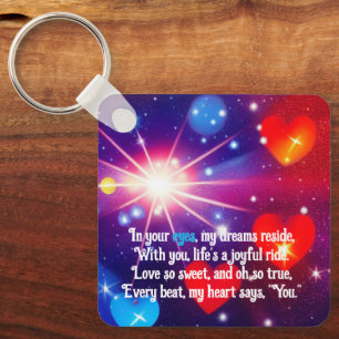 Romantic Poem Keychain