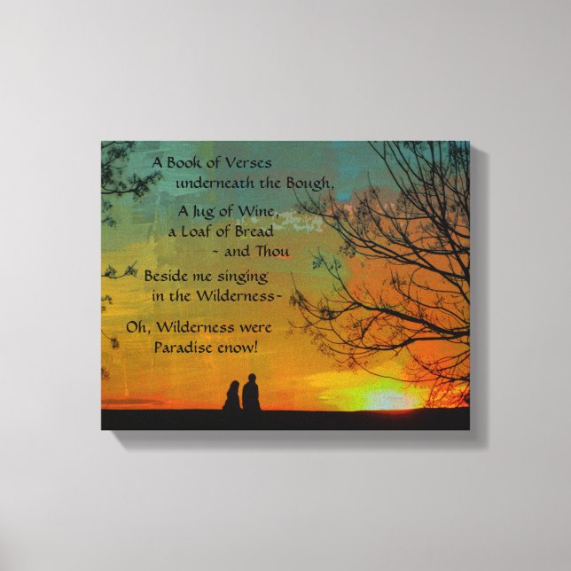 romantic poem - Rubaiyat of Omar Khayyam Canvas Print (Front)
