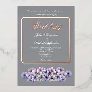 Romantic Poetic Lilac Watercolor Floral Wedding