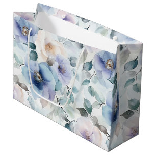 Romantic Pretty Lavender Flowers Bridal Shower Large Gift Bag