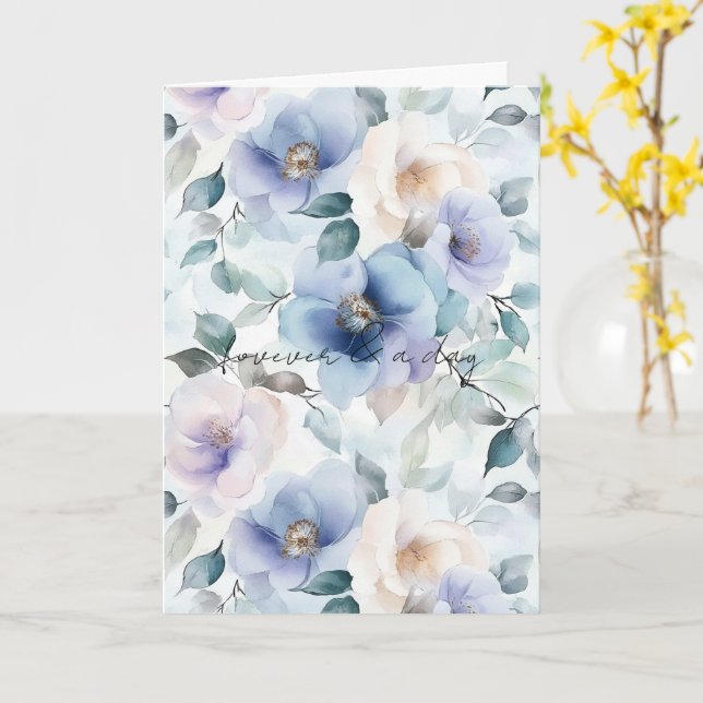 Romantic Pretty Lavender Flowers Love Wedding   Card (Yellow Flower)
