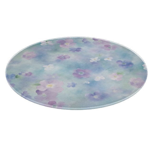 Romantic Pretty Lavender White Flowers   Cutting Board (Corner)