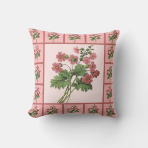 Romantic Primroses Throw Pillow