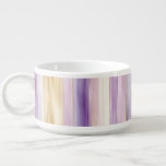 Romantic Purple Cream Iris Stripes Bridal Shower Bowl<br><div class="desc">Romantic Purple Cream Iris Stripes Bridal Shower</div>