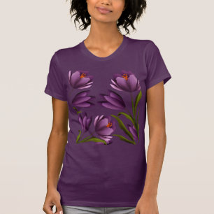Romantic purple flower garden women's T-Shirt