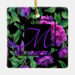 Romantic purple magenta pink watercolor peonies  ceramic ornament<br><div class="desc">Romantic purple magenta pink watercolor peonies. Beautiful purple peony watercolor ornament for your flower enthusiast! To access editing tools, scroll down to "Click to personalize". Once you are in Zazzle's design tool, you can edit fonts, placement, colour, sizing, and more! Part of a co-ordinated suite. See full collection here: https://www.zazzle.com/collections/beautiful_purple_magenta_pink_peonies-119135322640500641...</div>