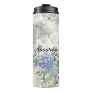 Romantic Purple Pink Flowers  Thermal Tumbler
