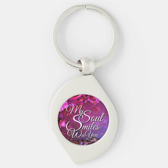 Romantic Quote Metal Keychain Small Valentine's (Front)