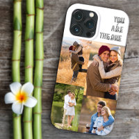 Romantic Quote Photo Collage You are The One White