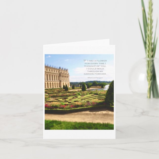 Romantic quote with Versailles Garden Card (Front)