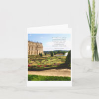 Romantic quote with Versailles Garden Card