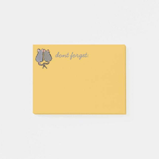 romantic rats post-it notes (Front)