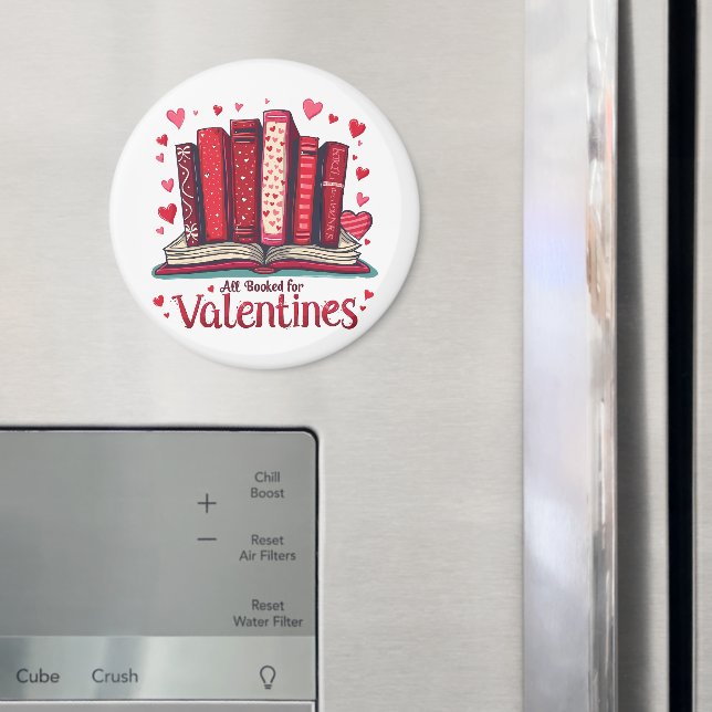 Romantic Reading Vibes Cozy Valentine Gift Magnet (In Situ (Fridge))