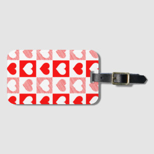 Romantic Red and Pink Pattern Travel Accessory  Luggage Tag
