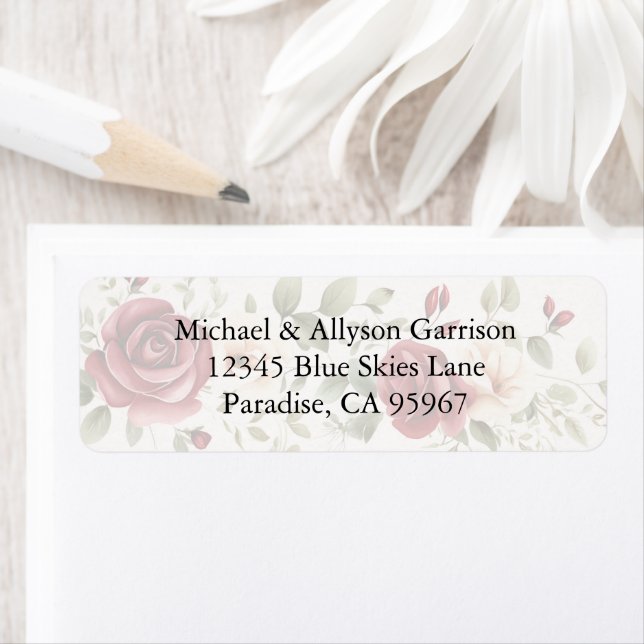 Romantic Red Blush Pink Roses Wedding (Insitu)