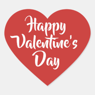 Romantic red heart sticker