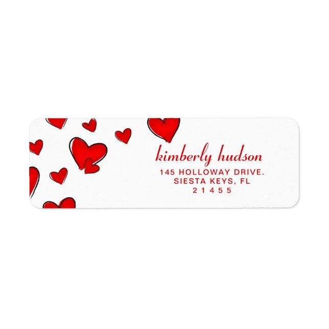 Romantic Red Hearts Valentine's Day (Front)