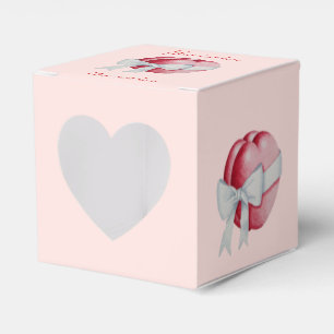 romantic red love hearts for valentines favor box