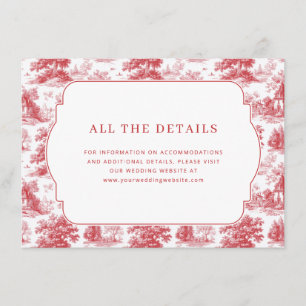 Romantic Red Pastoral Scenes Enclosure Card