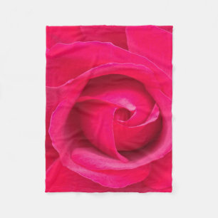 Romantic Red Pink Rose Fleece Blanket