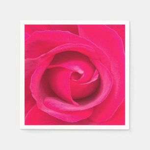 Romantic Red Pink Rose Napkin